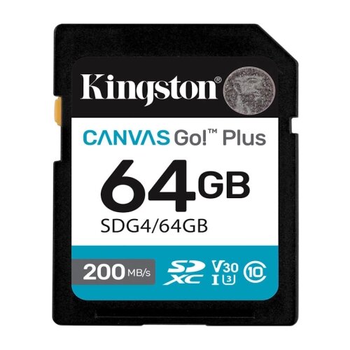 Kingston Technology Canvas Go! Plus 64GB SDXC Canvas Go Plus Gen4 200MB /s C10 UHS-I U3 V30 Cene