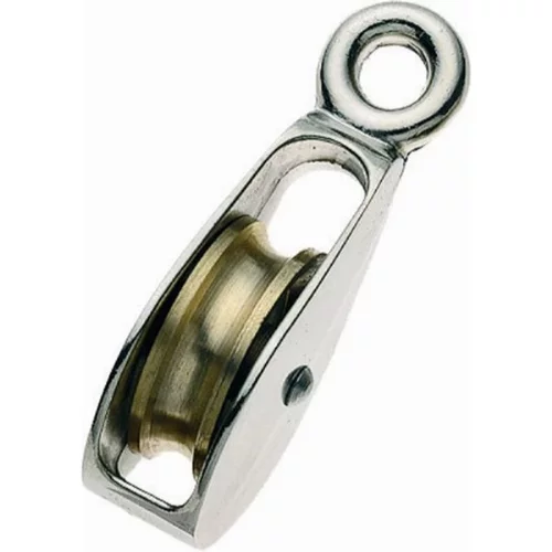  škripec za vrv (navaden, cink/medenina, premer: 6 mm)
