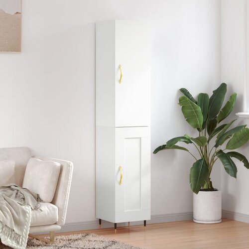 The Living Store Visoka omara bela 34,5x34x180 cm inženirski les - Visoka Omara, (21428970) Slike