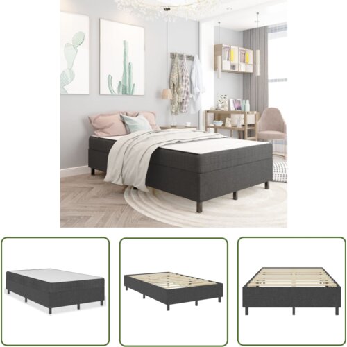 The Living Store Posteljni okvir boxspring sivo blago 120x200 cm - Boxspring Posteljni Okvir, (21737347) Cene