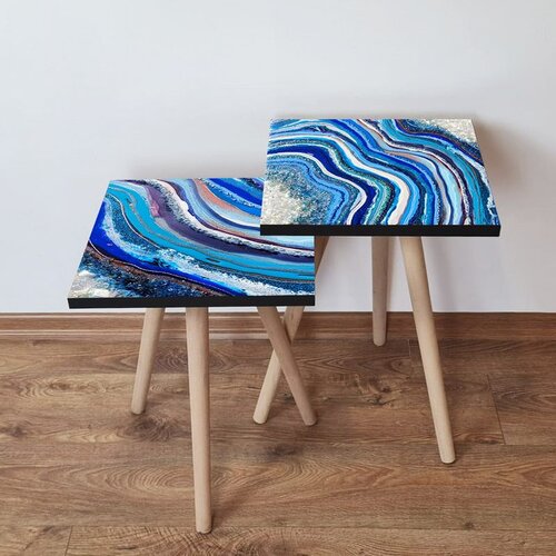 Hanah home 2Shp483 - multicolor multicolor nesting table (2 pieces) Cene