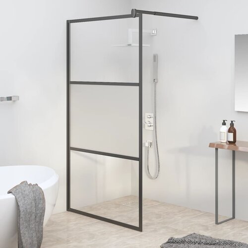 Furnova Pregrada za tu&amp;scaron; 115x195 cm delno motno ESG steklo črna, (21917920) Slike