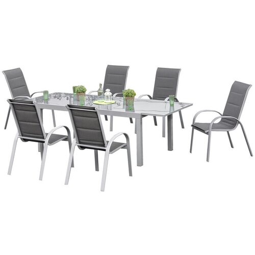 Gardenson vrtni set amalfi di lusso, 7-Delno, antracit Slike