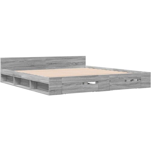 VidaXL okvir za krevet s ladicama boja hrasta 180x200 cm Slike