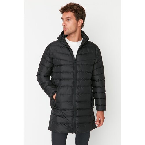 Trendyol black regular fit side zipper wind resistant winter coat Slike