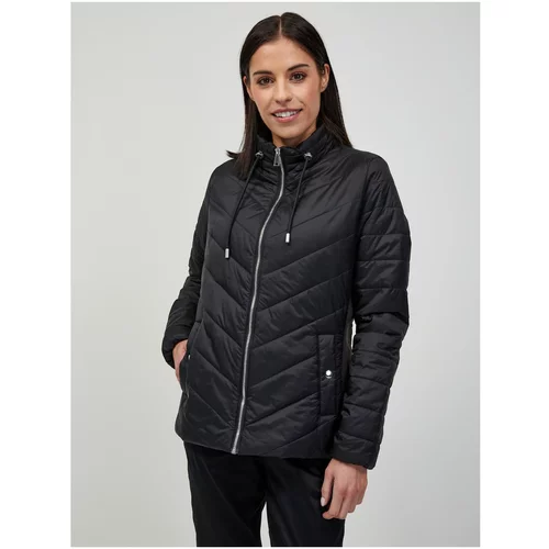 Orsay Black Quilted Jacket - Women