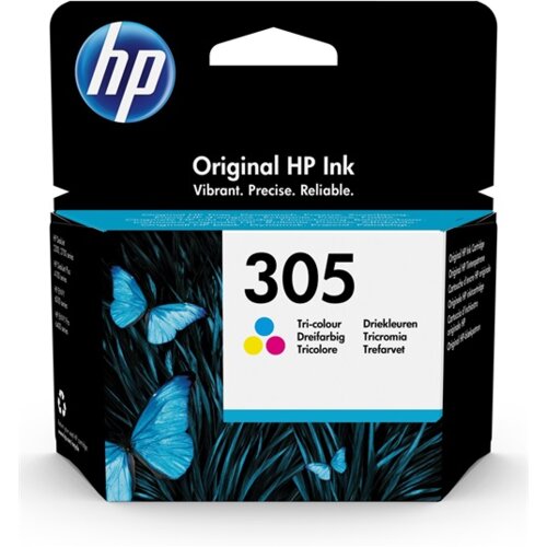 HP 305 Tri-color Original Ink Cartridge spremnik s tintom 1 kom Standardni prinos Plavo, Magenta, Žuto Slike