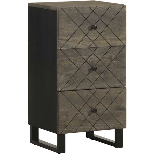 VidaXL Komoda črn 40x33x75 cm trden mangov les Slike