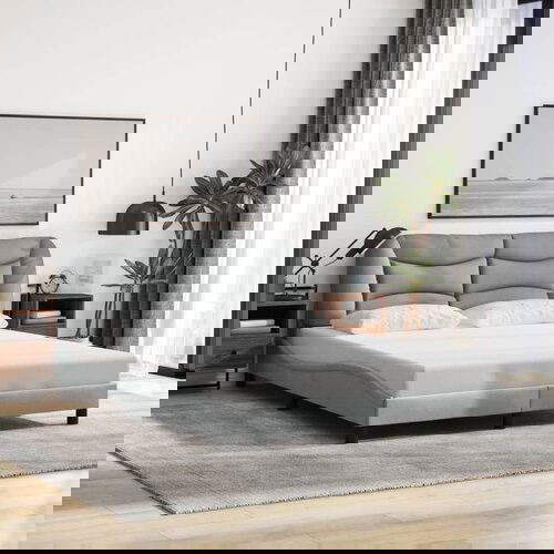 vidaXL Okvir za krevet bez madraca svjetlosivi 160 x 200 cm od tkanine Cene