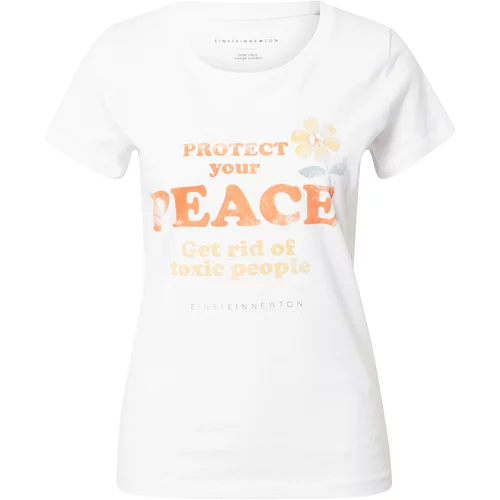 EINSTEIN & NEWTON Majica 'Peace' dimno modra / zlato-rumena / oranžna / bela