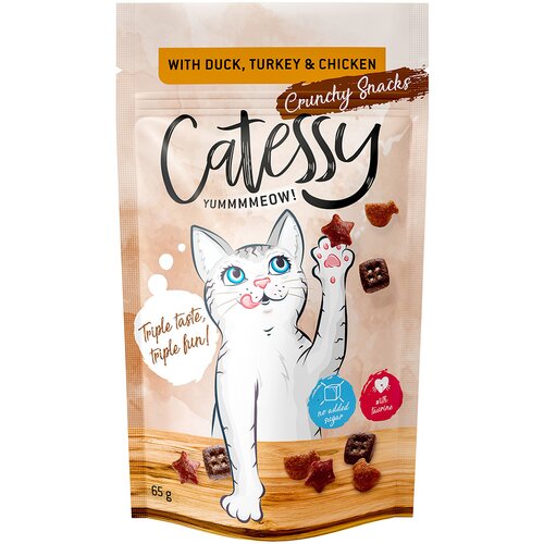 Catessy Ekonomično pakiranje hrskave grickalice 15 x 65 g - S pačetinom, puretinom i piletinom Cijene
