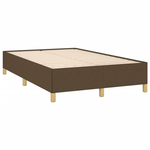 VidaXL Okvir kreveta tamnosmeđi 120 x 190 cm od tkanine Slike