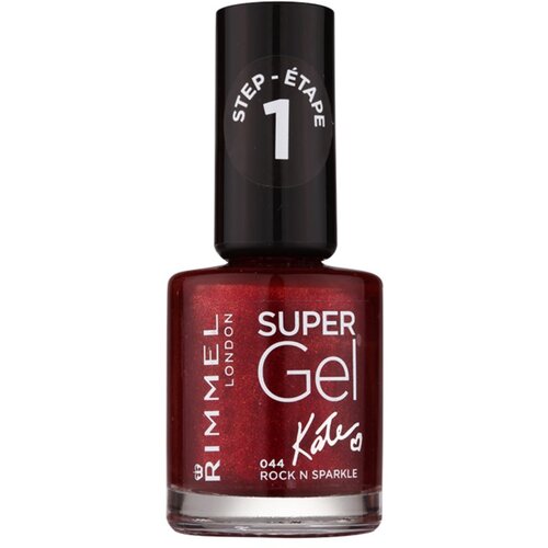 Rimmel London Super Gel By Kate gel lak za nohte brez uporabe UV/LED lučke odtenek 044 Rock n Sparkle 12 ml Cene