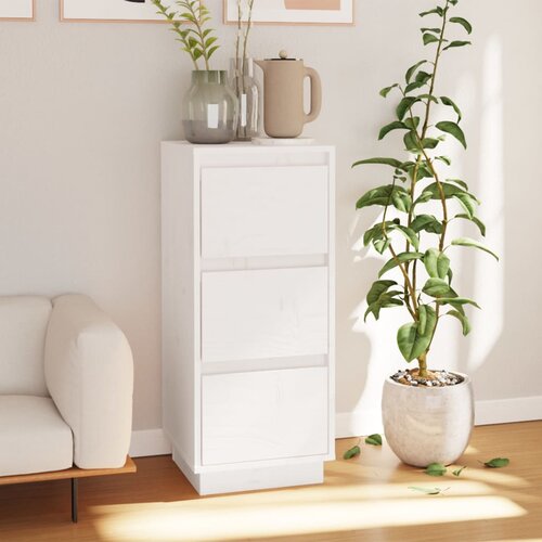 vidaXL Komoda bijela 32 x 34 x 75 cm od masivne borovine Cene