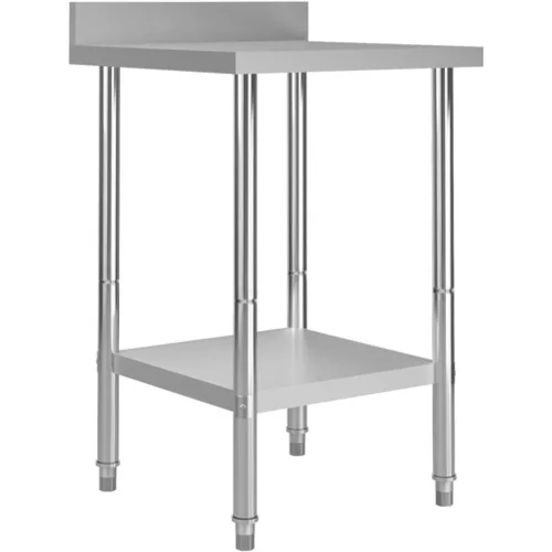  Kuhinjska delovna miza z zaščitno ploščo 60x60x93 cm jeklo