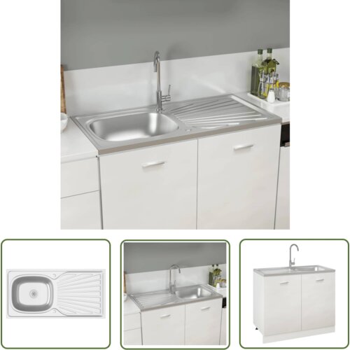 The Living Store Kuhinjsko pomivalno korito z odcejalnikom 1000x500x155 mm - Kuhinjsko Pomivalno Korito, (21744848) Cene