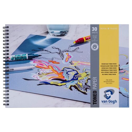 Van Gogh toniran papir Ocean Blue A4 Slike