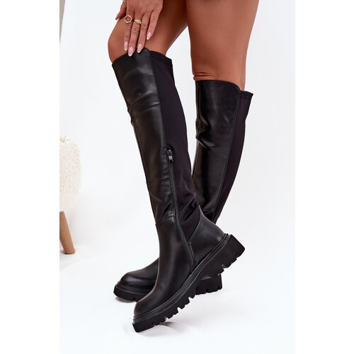 Boto Slip-on Women&amp;#039;s Boots Made of Eco Leather Black Sylvina Slike