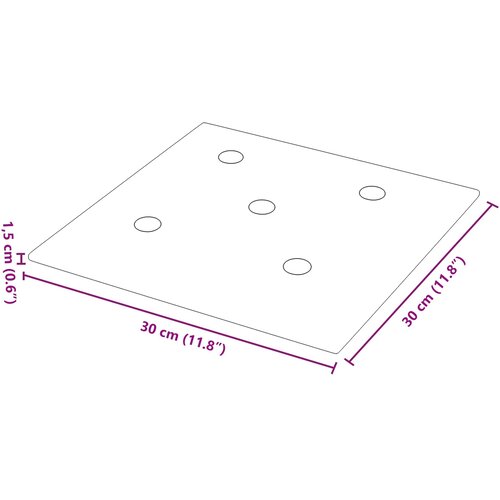  Zidna uzglavlja 12 pcs Smeđa 30 x 30 cm Lažna koža Slike