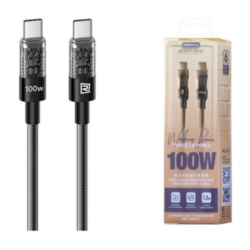 Remax DATA kabl Walking TIP C na TIP C RC-C162 100W, 1.2m crni Cene