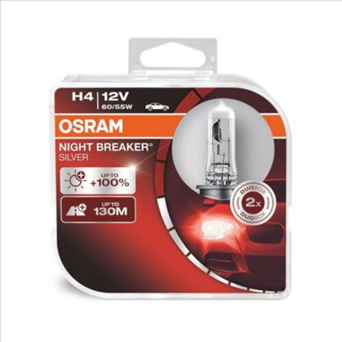 Osram 12V Žarnica 64193NBS-HCB DUO pack 12V 60/55W H4 Night Breaker SILVER duo box (2 x H4) Cene