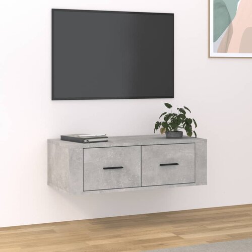 VidaXL Viseći TV ormarić siva boja betona 80x36x25cm konstruirano drvo Slike