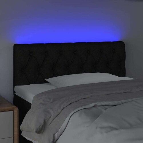 vidaXL LED uzglavlje crno 90 x 7 x 78/88 cm od tkanine Cijene
