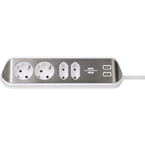 Brennenstuhl estilo Corner 4-way Extension Lead silver/white Cijene