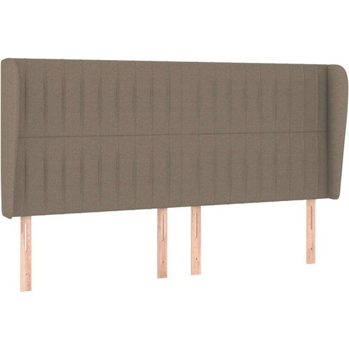  Krevet s oprugama i madracem smeđesivi 200x200 cm od tkanine Slike