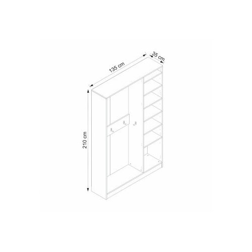 Hanah home ormar za hodnik kale 8119 Slike