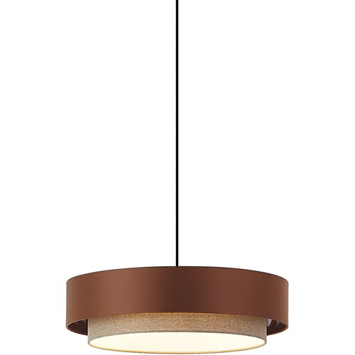 QAZQA Sodobna viseča svetilka temno bronasta s taupe 50 cm 3-luči - Drum Duo Cene