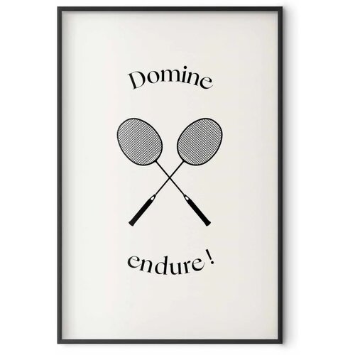  Plakat - Summer Games - Badminton Rackets on a White Background 29.7x42 Crni okvir Slike