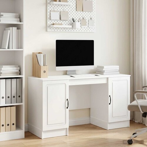  Stol Bijela visokog sjaja 142,5 x 50 x 75 cm Konstruirano drvo Cijene