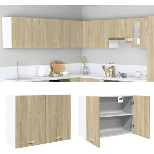 vidaXL Viseći ormarić boja hrasta 80 x 31 x 60 cm konstruirano drvo Cijene