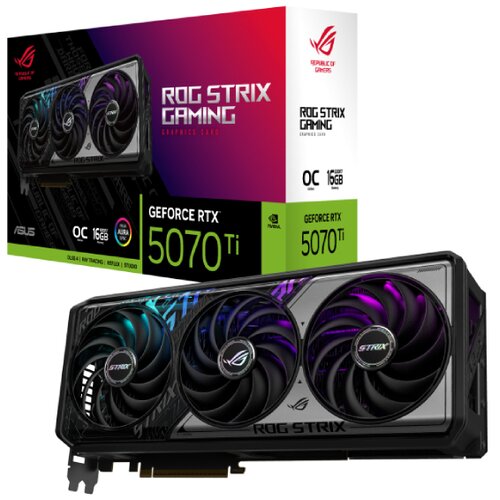 Asus grafička kartica GeForce RTX 5070 Ti ROG-STRIX-RTX5070TI-O16G-GAMING, 16GB, 256bit Cijene