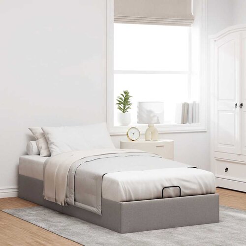 vidaXL Otomanski posteljni okvir brez vzmetnice taupe 100x200 cm blago Cene