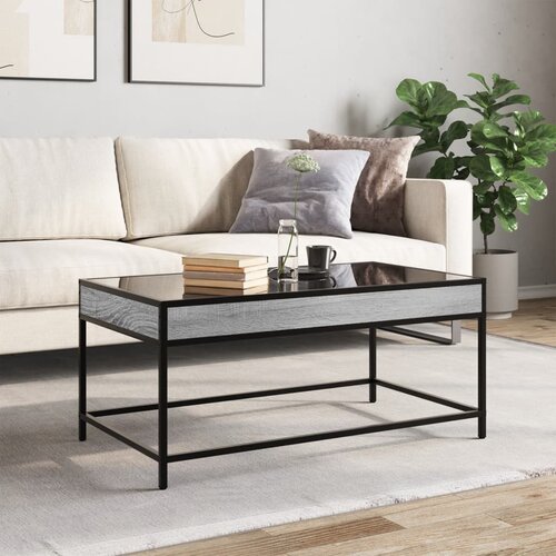  Stolić s beskonačnim LED svjetlima boja hrasta 90x50x41 cm Slike