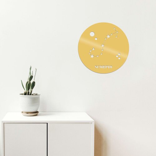Wallity Zidna dekoracija Scorrpıo Horoscope, 48 x 48 cm, Zlatne boje Cene