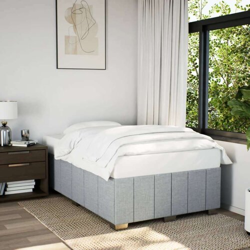 VidaXL Okvir kreveta svjetlosivi 120 x 190 cm od tkanine Slike