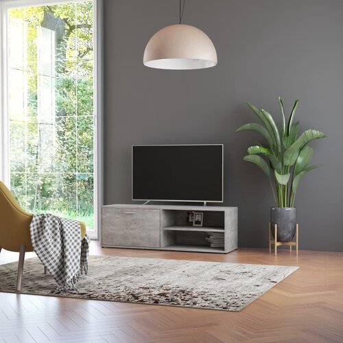 VidaXL TV omarica betonsko siva 120x34x37 cm iverna plo&amp;scaron;ča Slike