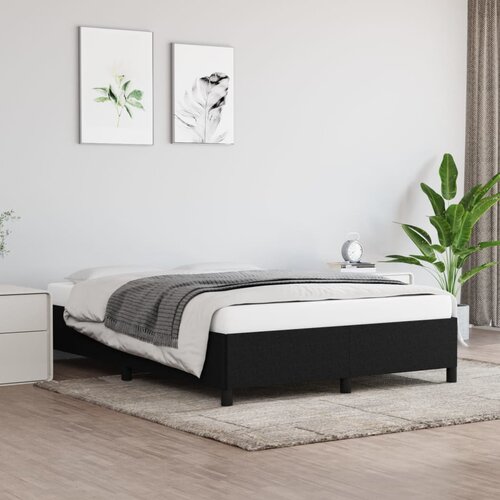VidaXL Posteljni okvir črna 140x200 cm blago Slike