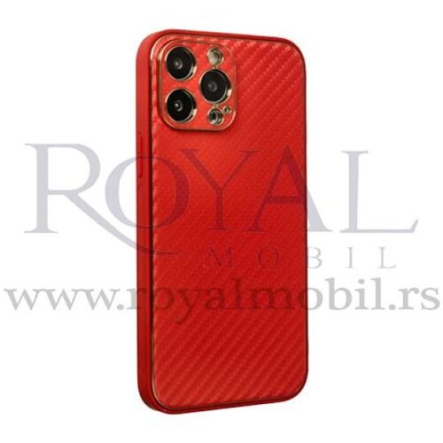  futrola niklovani karbon za iphone 13 pro (6.1) crvena Slike
