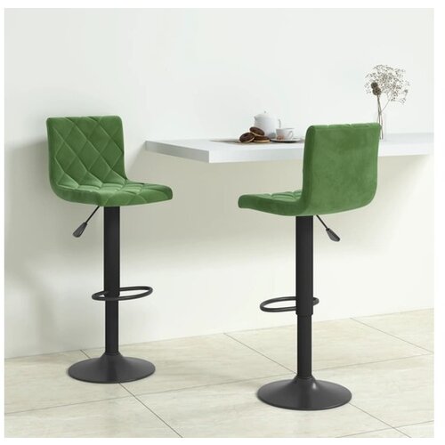 vidaXL Barski stolci 2 kom tamnozeleni baršunasti Cijene