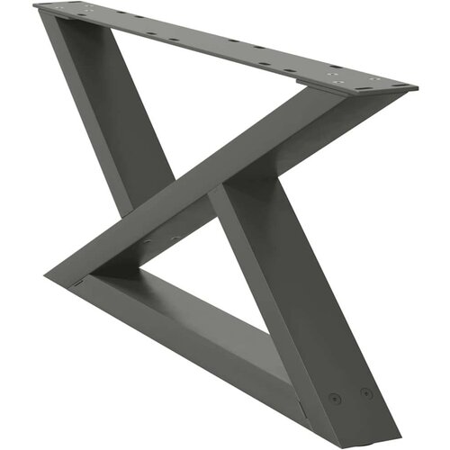  Noge za stolić 2 kom antracit 70x(30-31 3) cm čelik Slike