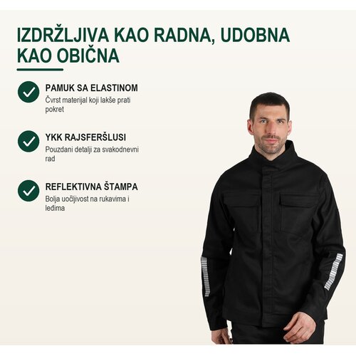 TEKTON PRO Radna bluza Force Jacket, Crna Slike