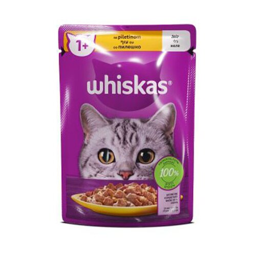 Whiskas vlažna hrana za odrasle mačke - piletina 85g Cene