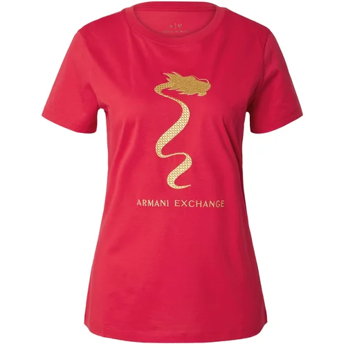 Armani_Exchange Majica zlata / rdeča