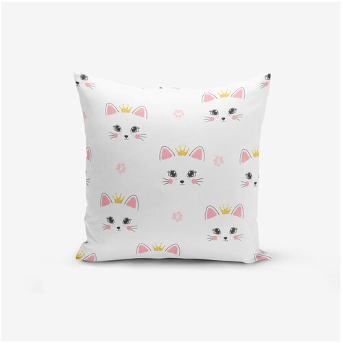 Mila Home Otroška blazina 43x43 cm White Pink Cat – Cene
