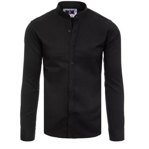 DStreet Men's elegant black shirt DX2323