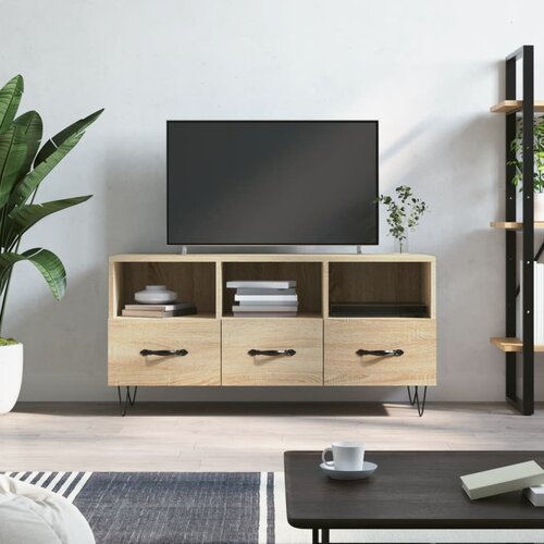 VidaXL TV omarica sonoma hrast 102x36x50 cm inženirski les Slike
